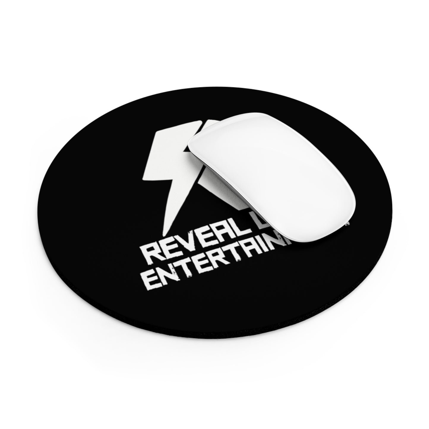 Reveal White Logo Mouse Pad