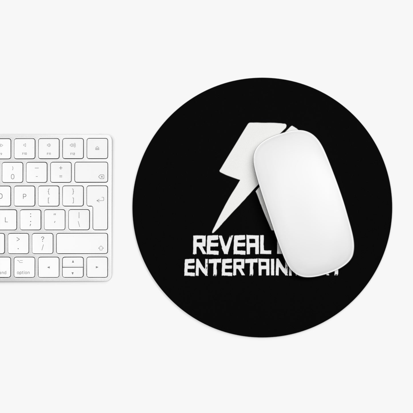 Reveal White Logo Mouse Pad