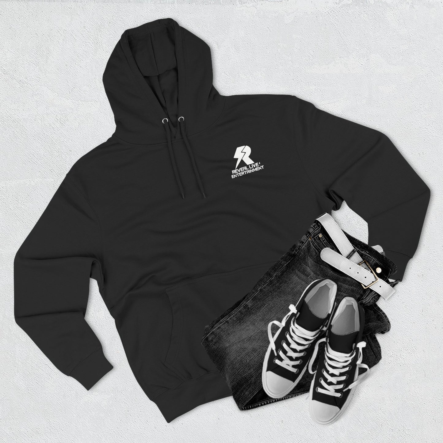Reveal White Logo Fleece Hoodie