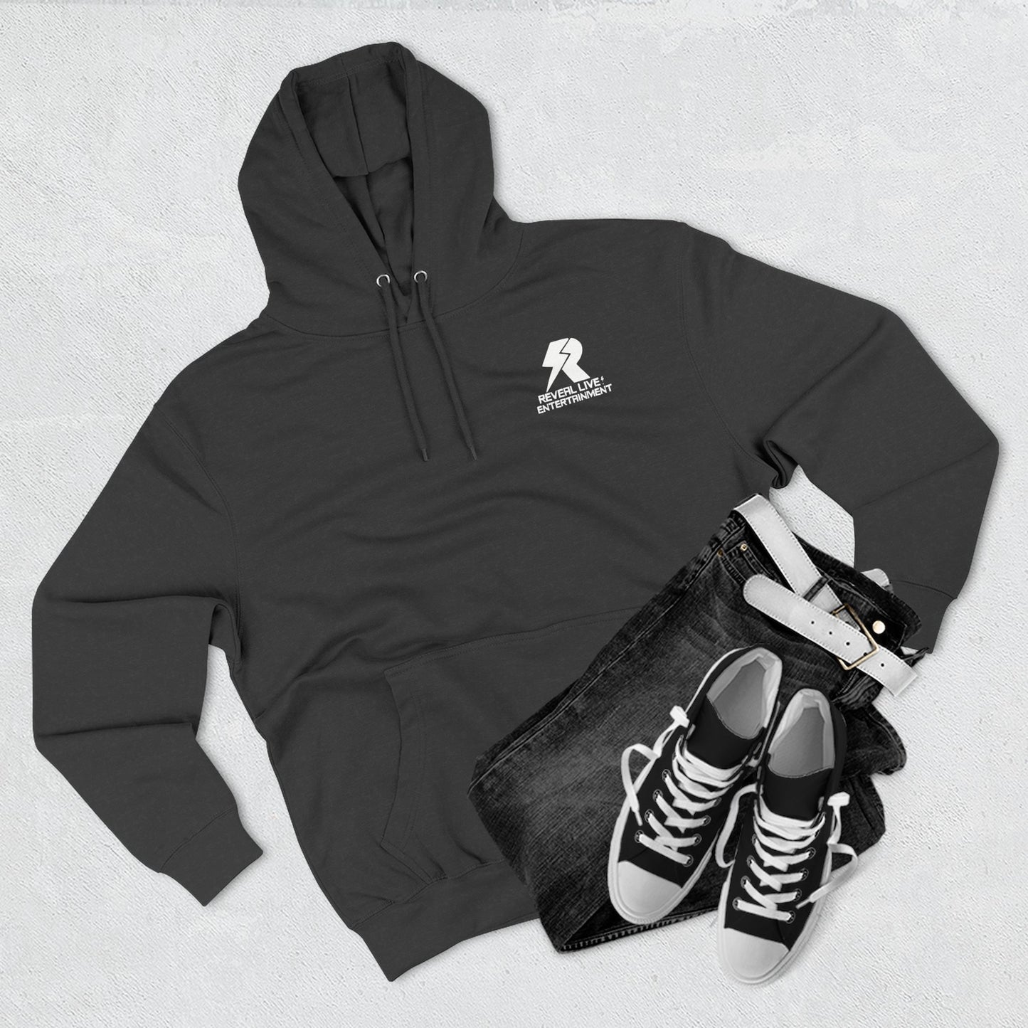 Reveal White Logo Fleece Hoodie